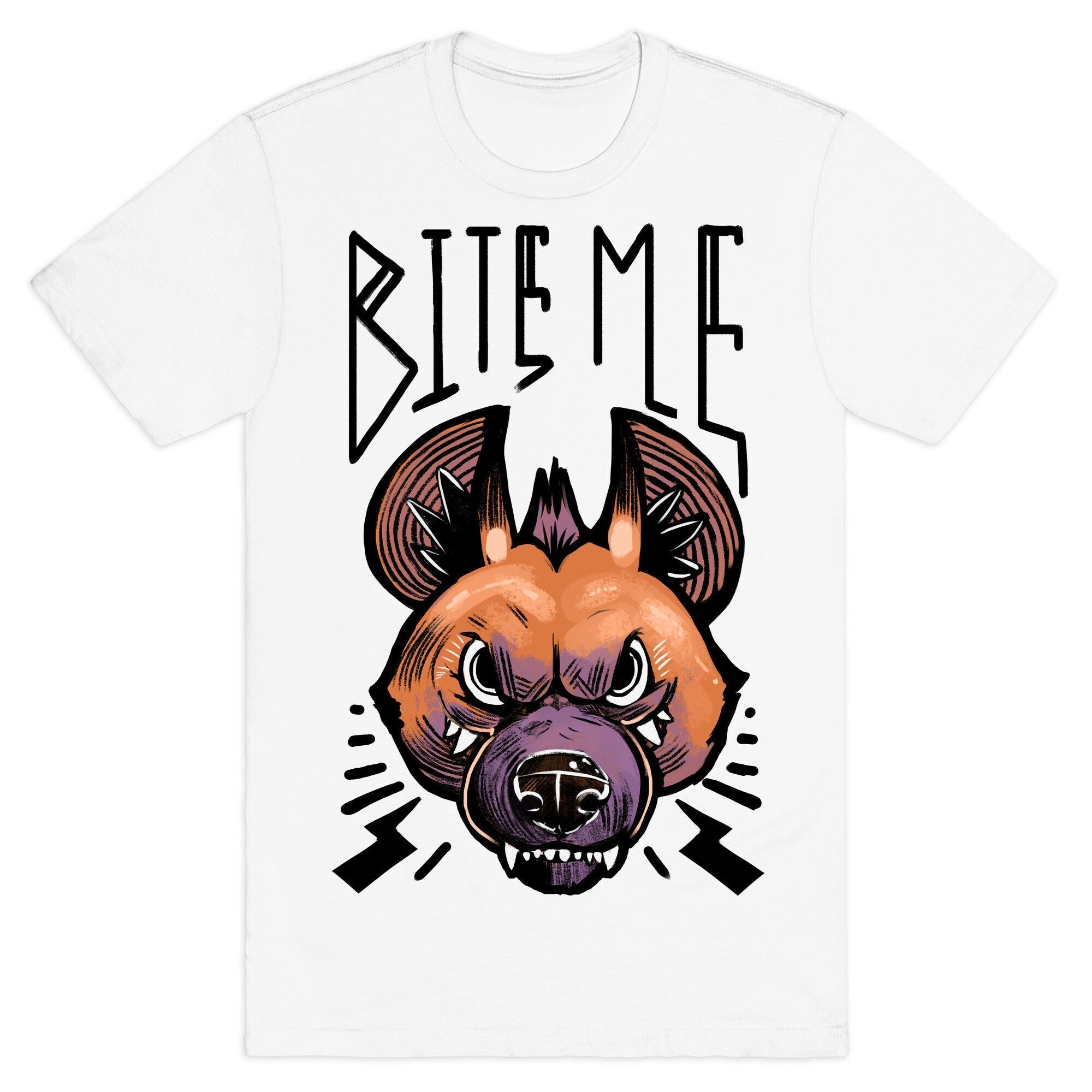 Bite Me- Hyena T-Shirt Hoodie, Sweatshirt | PureTeeCo.com (Image 2)