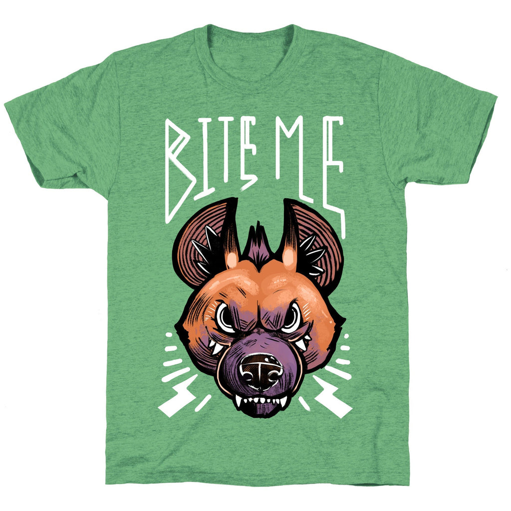 Bite Me- Hyena Unisex Triblend Tee Hoodie, Sweatshirt | PureTeeCo.com (Image 2)