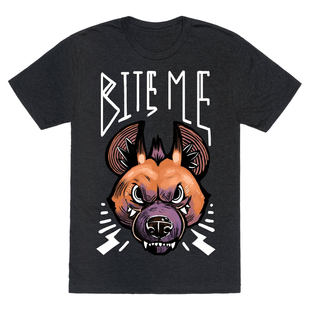 Bite Me- Hyena Unisex Triblend Tee Hoodie, Sweatshirt | PureTeeCo.com (Image 1)