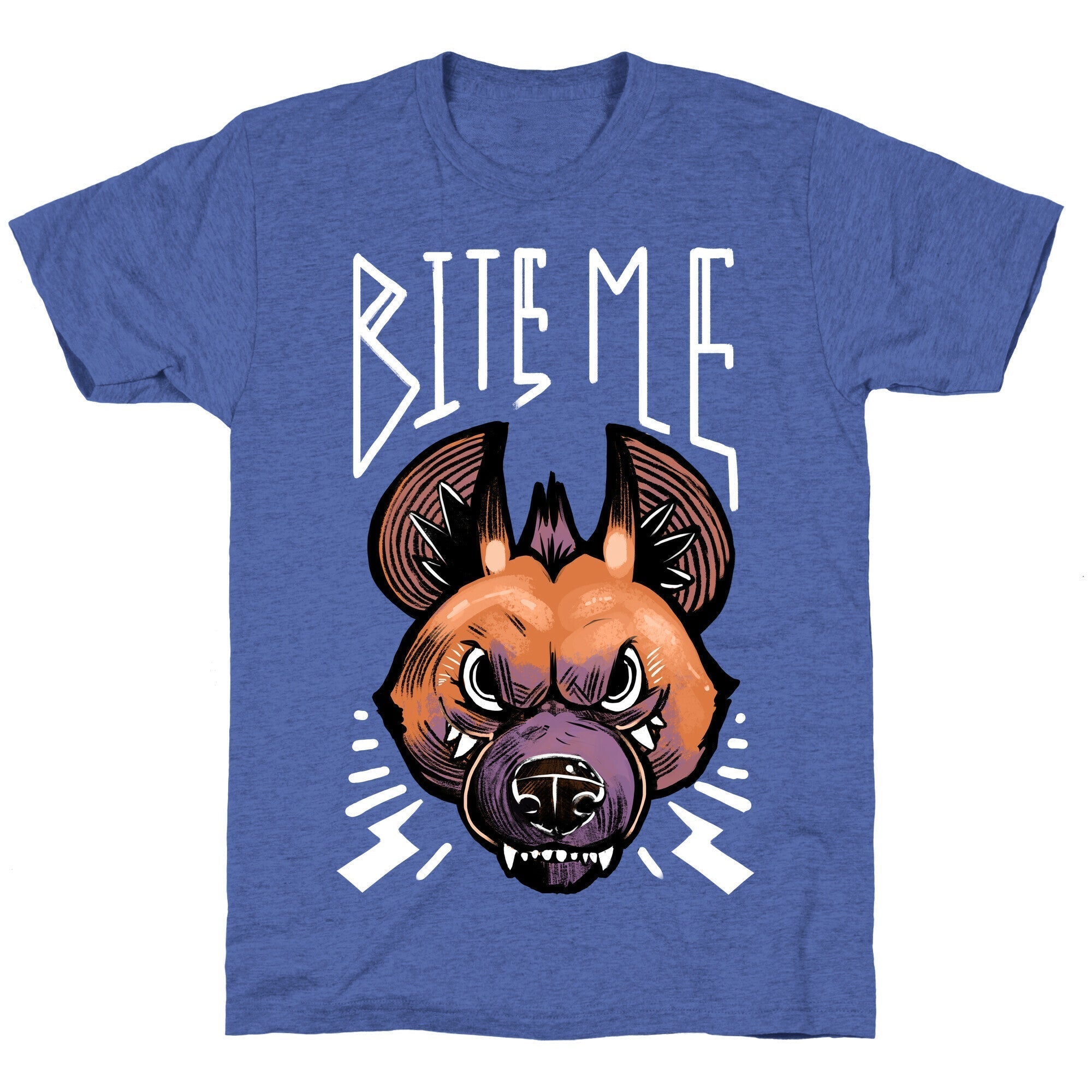 Bite Me- Hyena Unisex Triblend Tee Hoodie, Sweatshirt | PureTeeCo.com (Image 5)