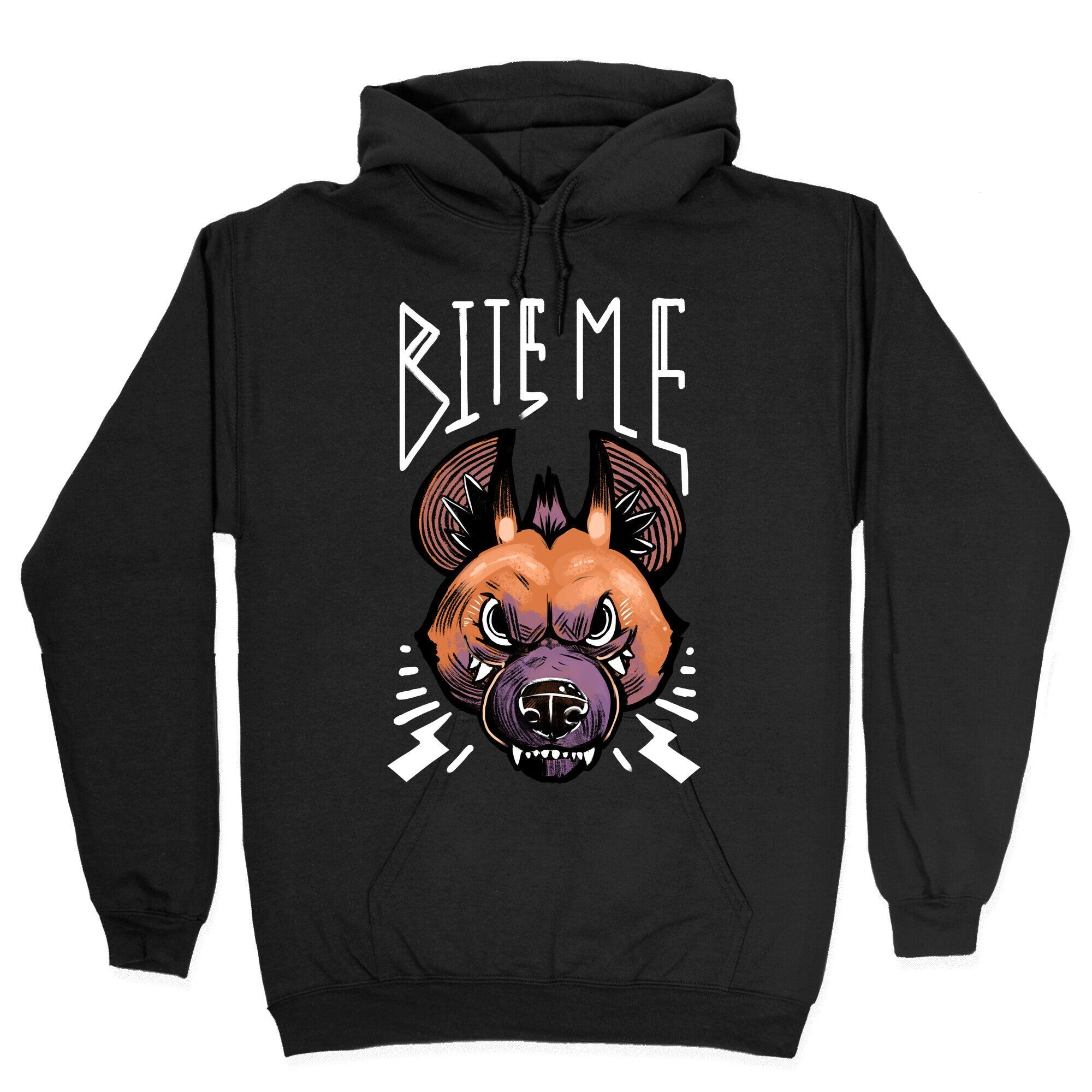 Bite Me- Hyena Hoodie T-Shirts, Sweatshirt | PureTeeCo.com (Image 2)