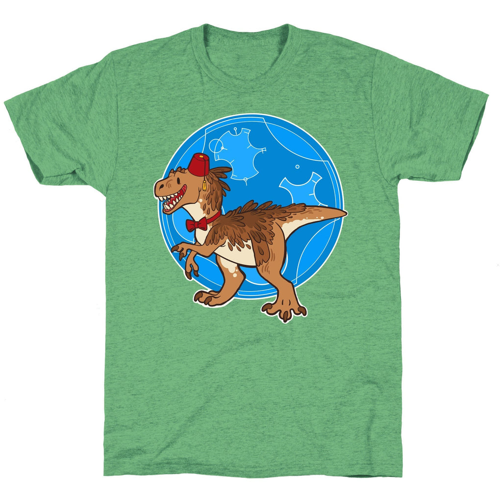 Dinosaur Doctor Who Unisex Triblend Tee Hoodie, Sweatshirt | PureTeeCo.com (Image 2)