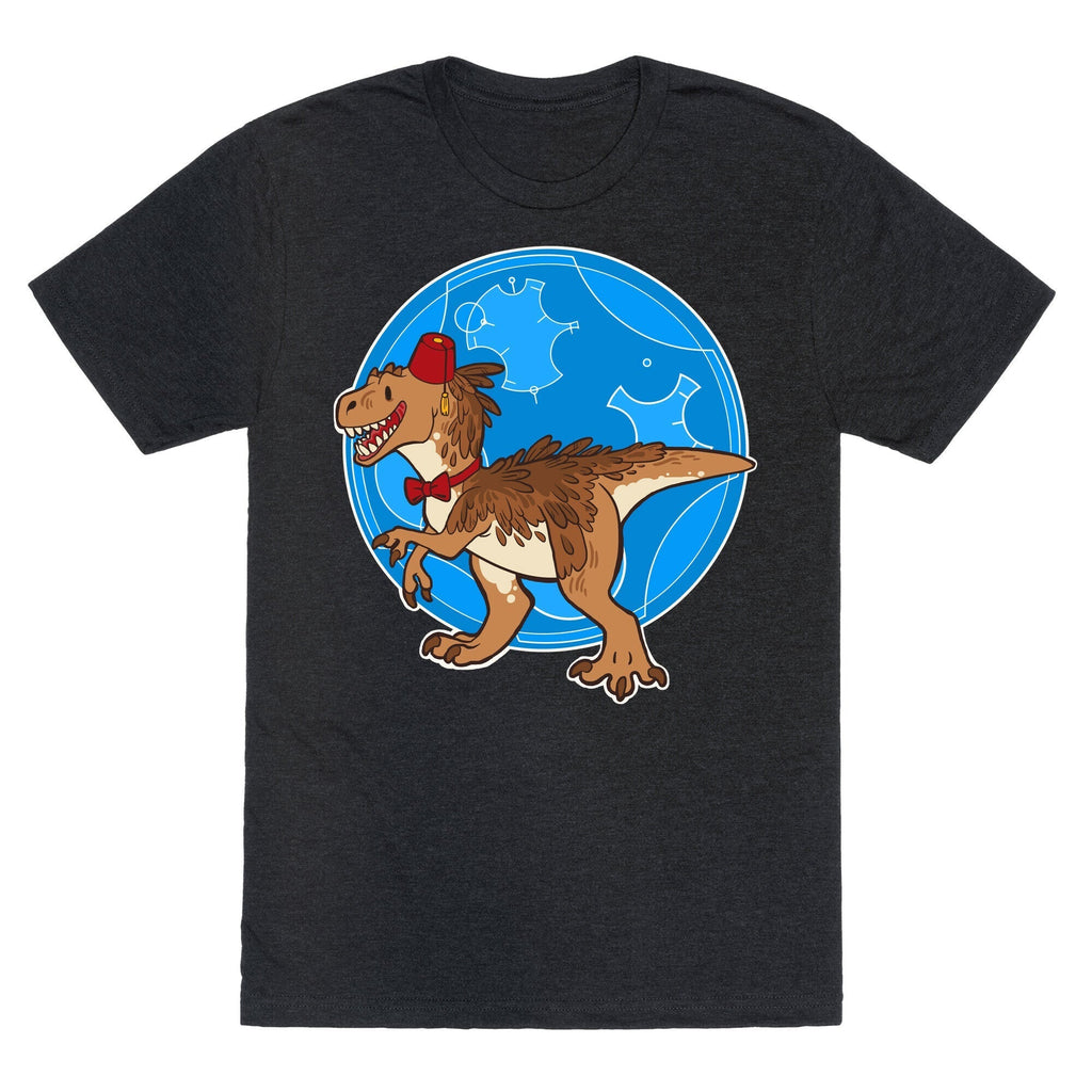 Dinosaur Doctor Who Unisex Triblend Tee Hoodie, Sweatshirt | PureTeeCo.com (Image 1)