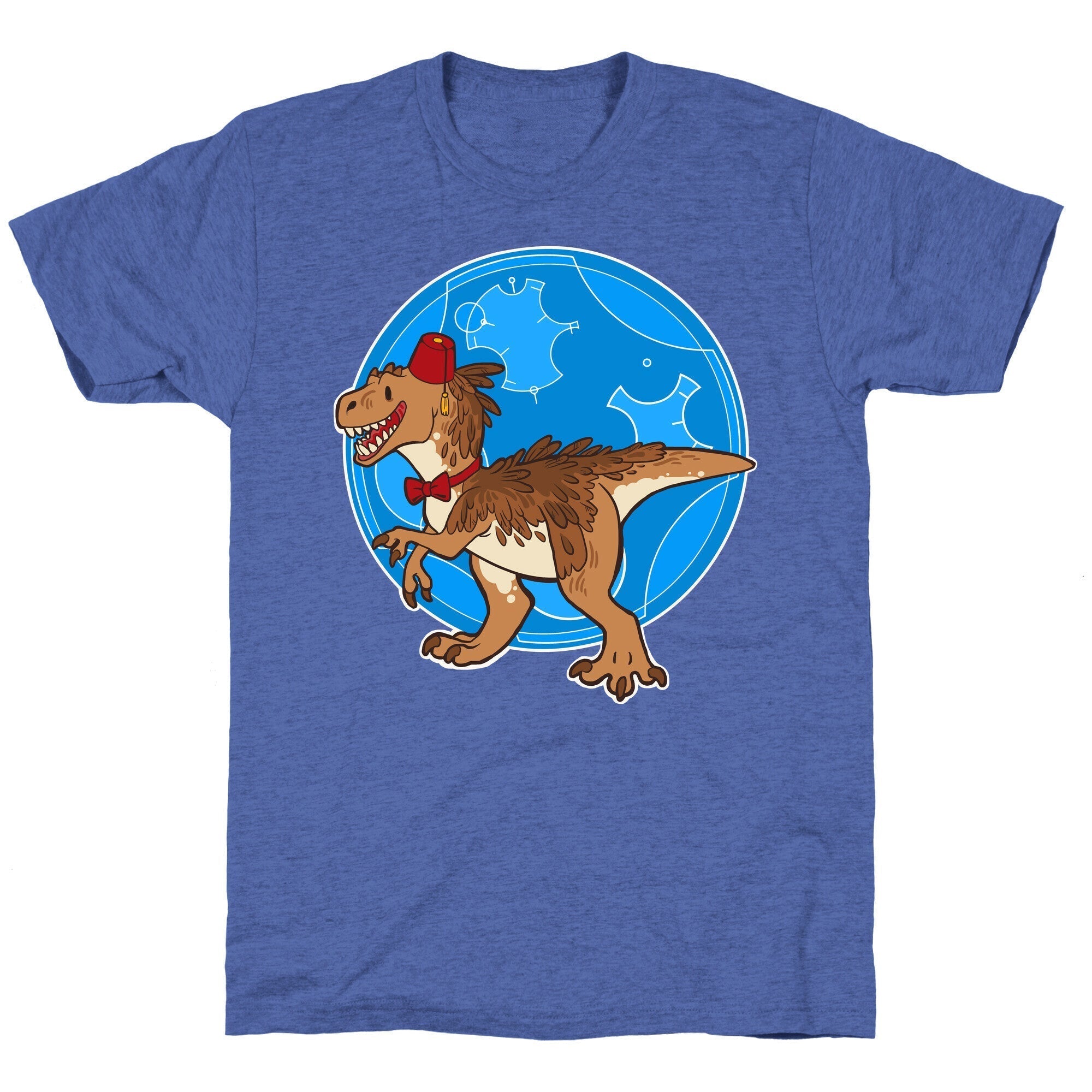 Dinosaur Doctor Who Unisex Triblend Tee Hoodie, Sweatshirt | PureTeeCo.com (Image 4)