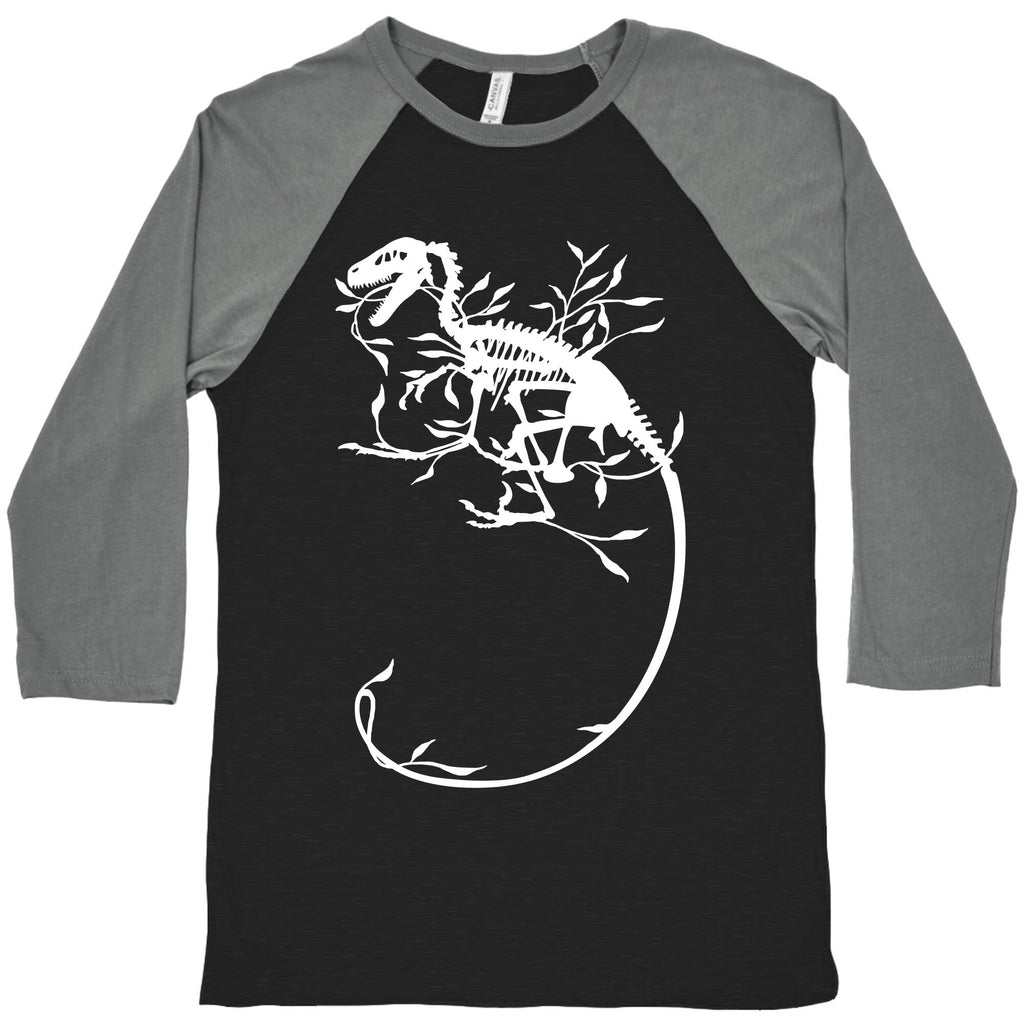 Floral Dinosaur Baseball Tee Style001 Hoodie, Sweatshirt | PureTeeCo.com (Image 1)