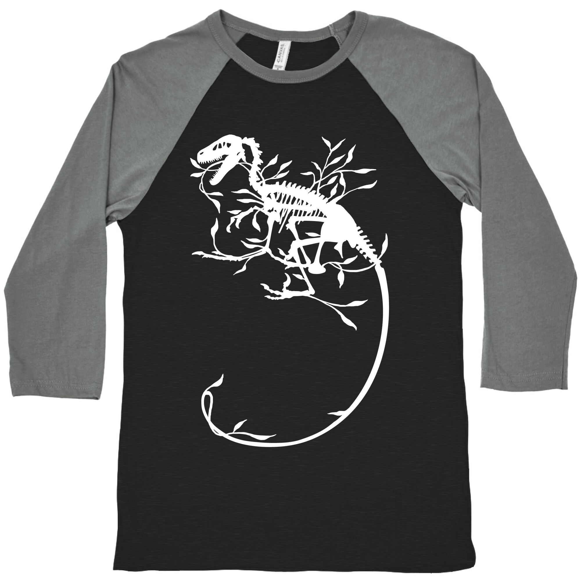 Floral Dinosaur Baseball Tee Style001 Hoodie, Sweatshirt | PureTeeCo.com (Image 1)