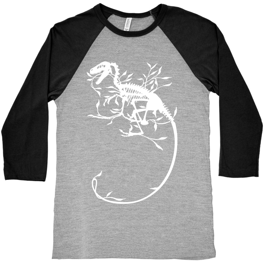 Floral Dinosaur Baseball Tee Style001 Hoodie, Sweatshirt | PureTeeCo.com (Image 2)