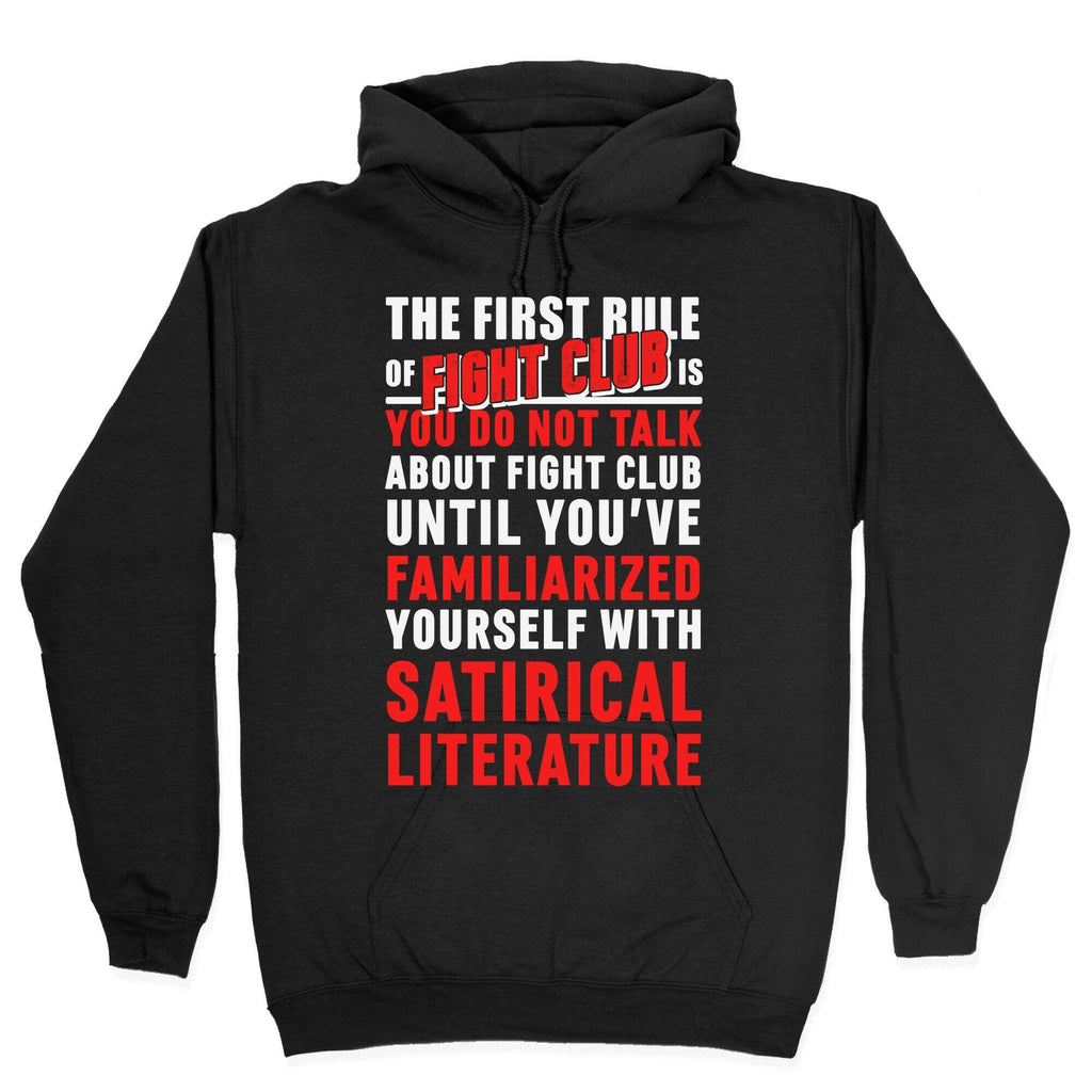 First Rule of Fight Club Satirical Literature Hoodie T-Shirts, Sweatshirt | PureTeeCo.com (Image 2)