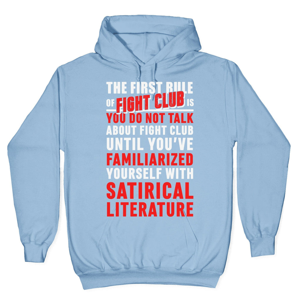 First Rule of Fight Club Satirical Literature Hoodie T-Shirts, Sweatshirt | PureTeeCo.com (Image 4)