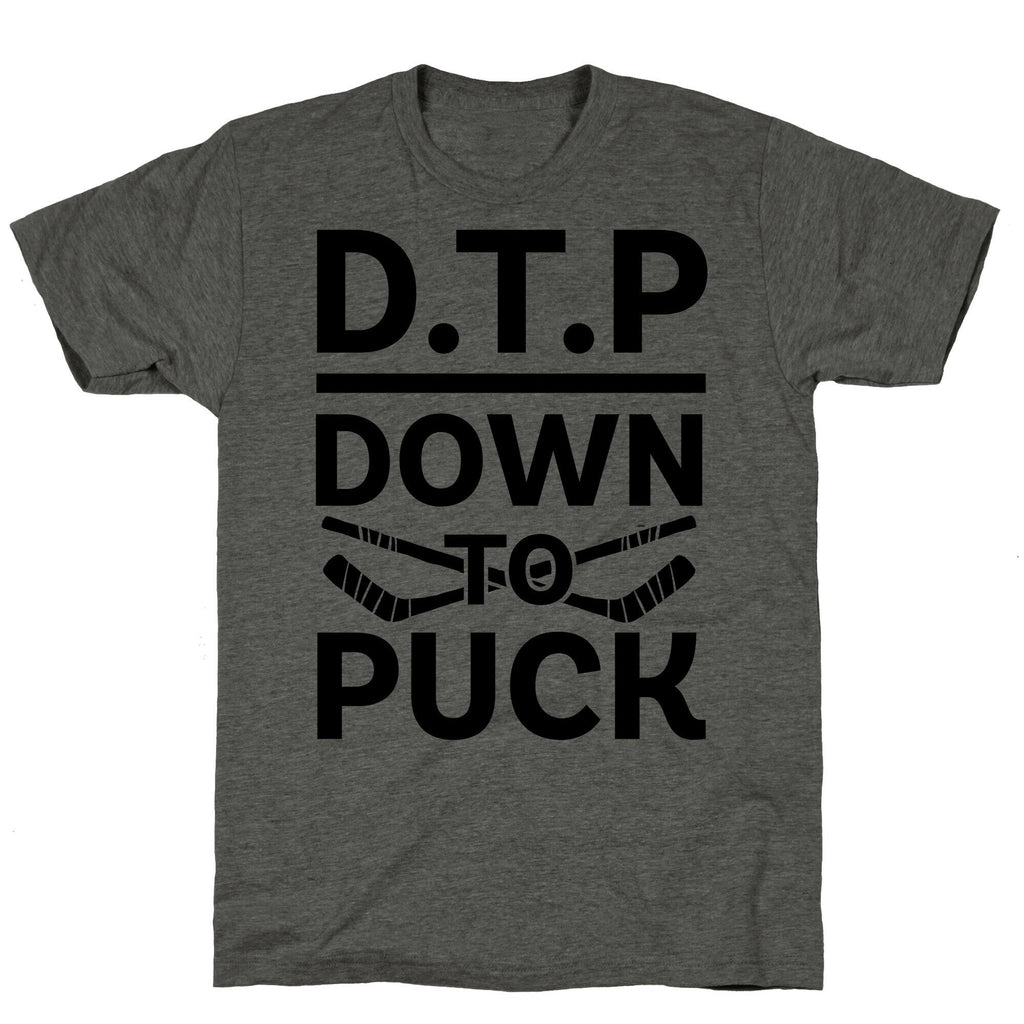 D.T.P (Down To Puck) Unisex Triblend Tee Hoodie, Sweatshirt | PureTeeCo.com (Image 2)