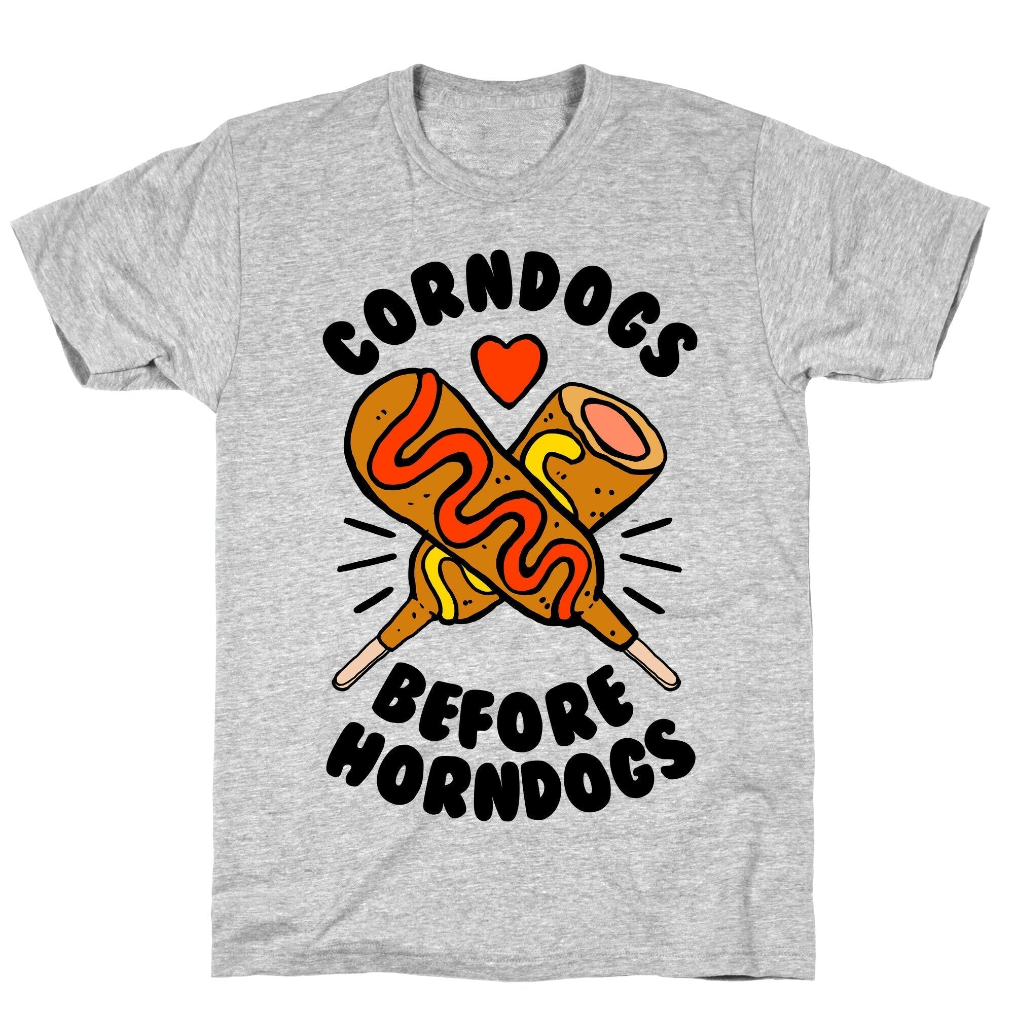 Corndogs Before Horndogs T-Shirt Hoodie, Sweatshirt | PureTeeCo.com (Image 3)