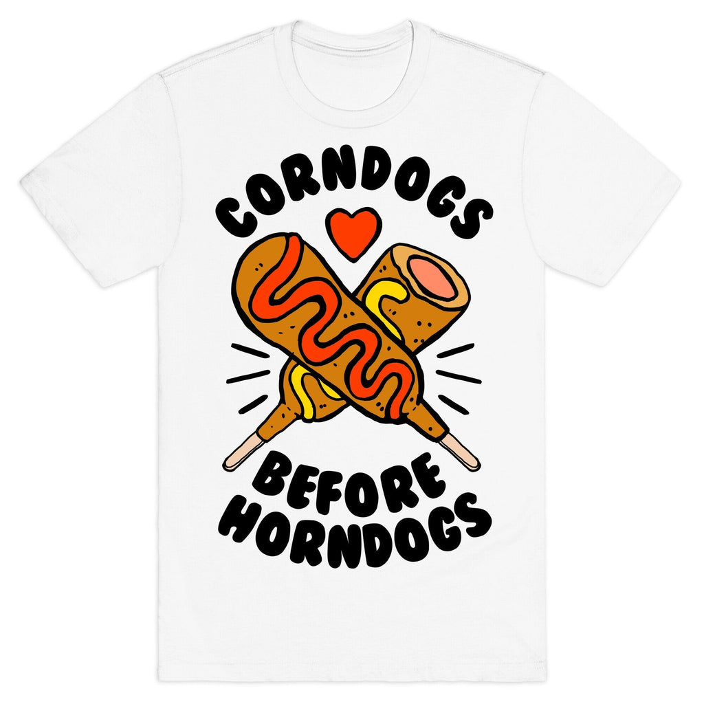 Corndogs Before Horndogs T-Shirt Hoodie, Sweatshirt | PureTeeCo.com (Image 2)
