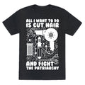 All I Want to Do is Cut Hair and Fight the Patriarchy Unisex Triblend Tee Hoodie, Sweatshirt | PureTeeCo.com (Image 1)