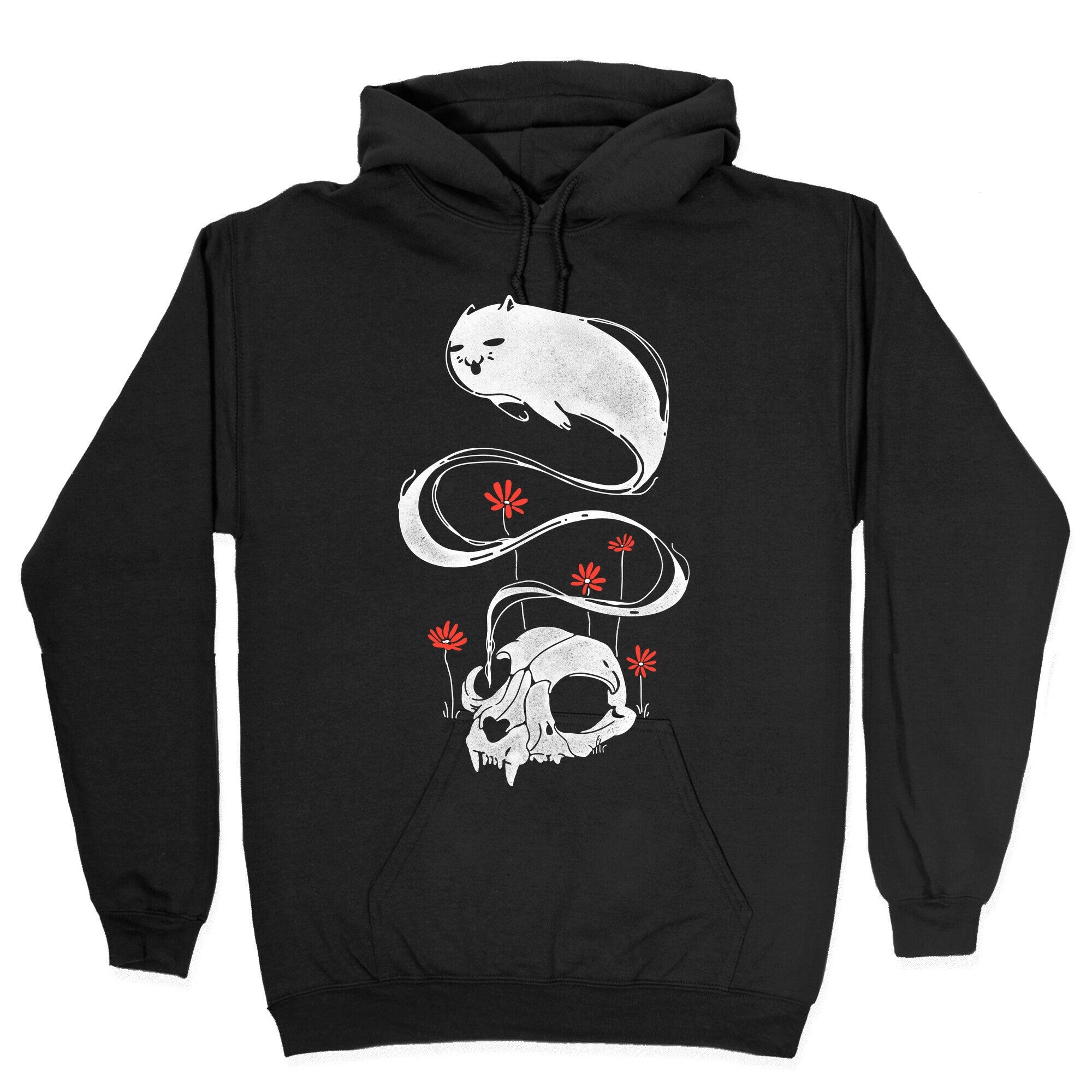 Cat Ghost Hoodie T-Shirts, Sweatshirt | PureTeeCo.com (Image 2)