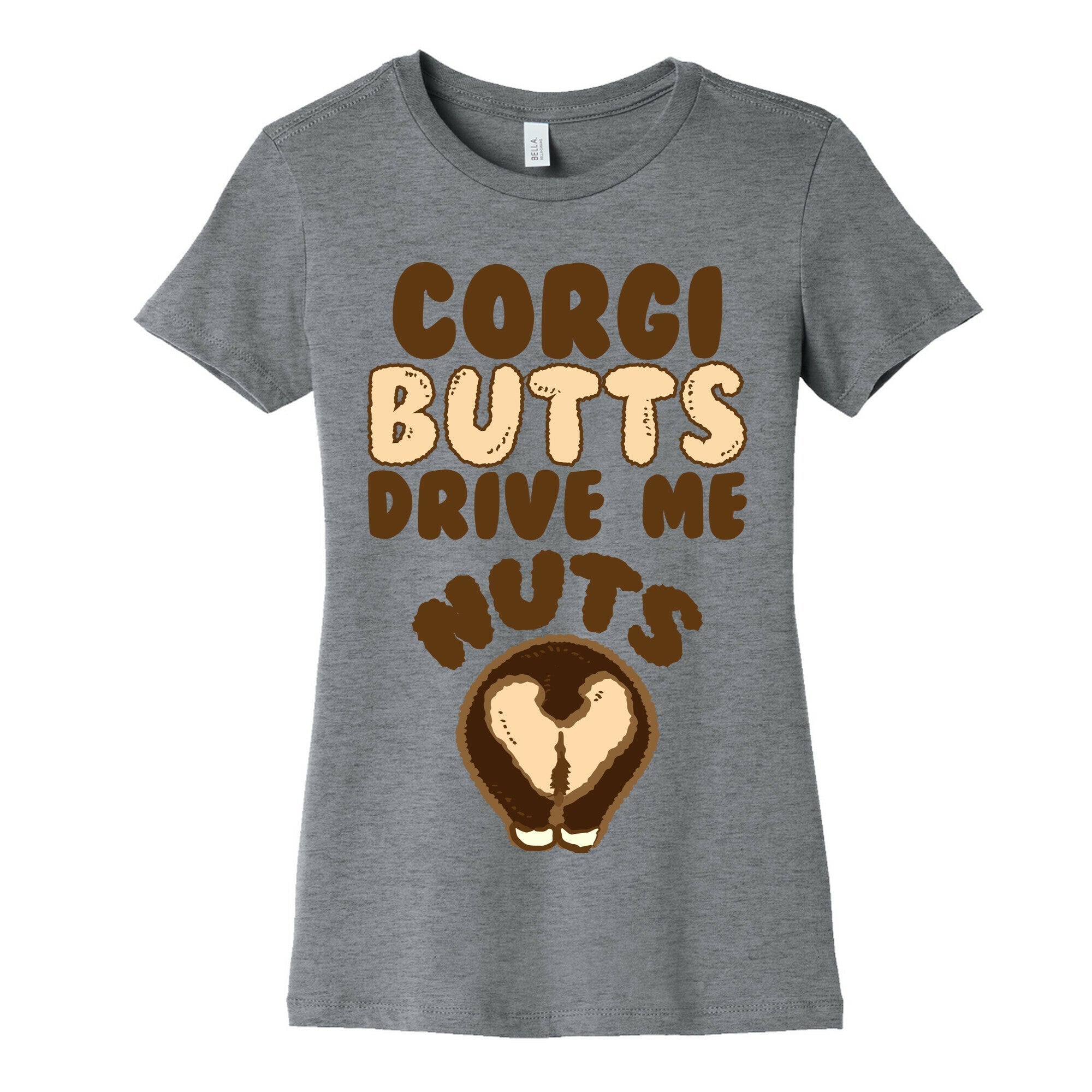 Corgi Butts Women's Cotton Tee Hoodie, Sweatshirt | PureTeeCo.com (Image 2)