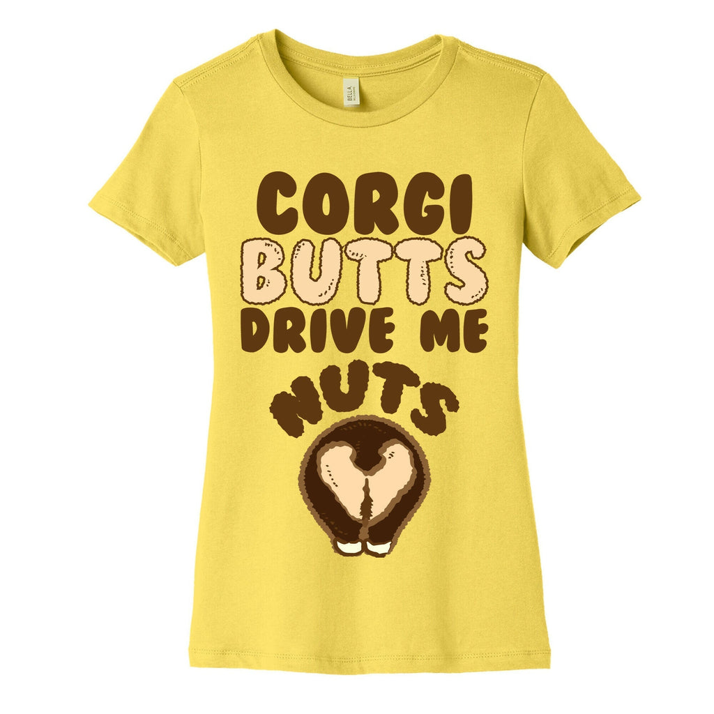 Corgi Butts Women's Cotton Tee Hoodie, Sweatshirt | PureTeeCo.com (Image 3)
