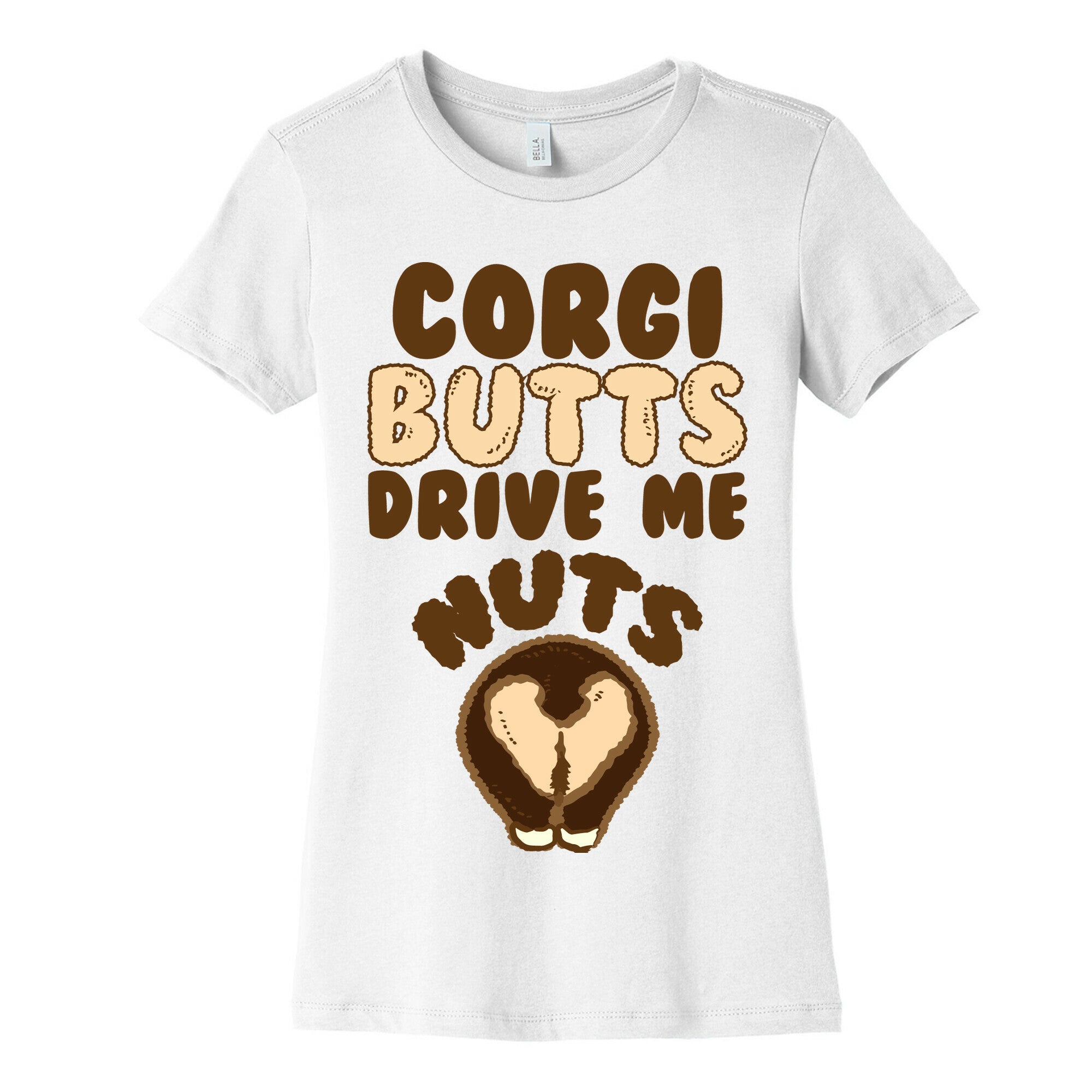Corgi Butts Women's Cotton Tee Hoodie, Sweatshirt | PureTeeCo.com (Image 4)