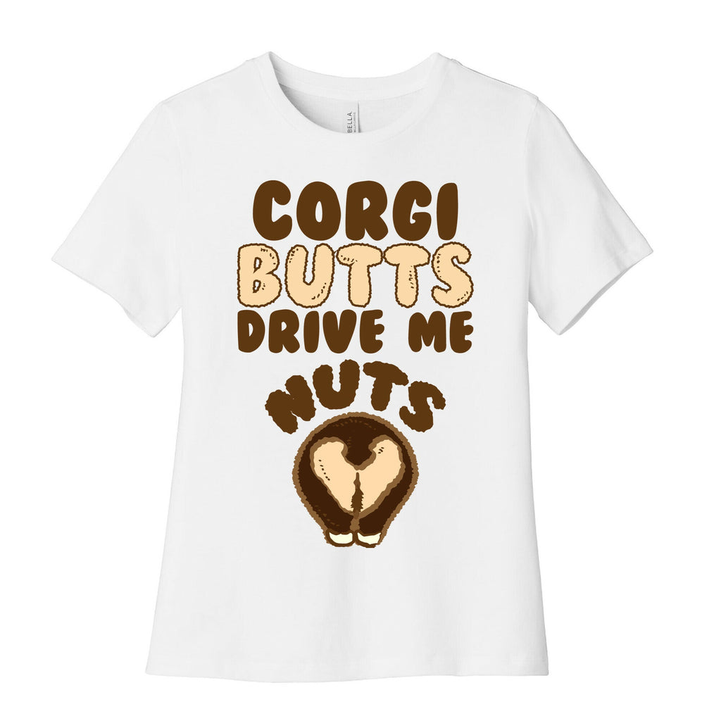 Corgi Butts Women's Cotton Tee Hoodie, Sweatshirt | PureTeeCo.com (Image 1)