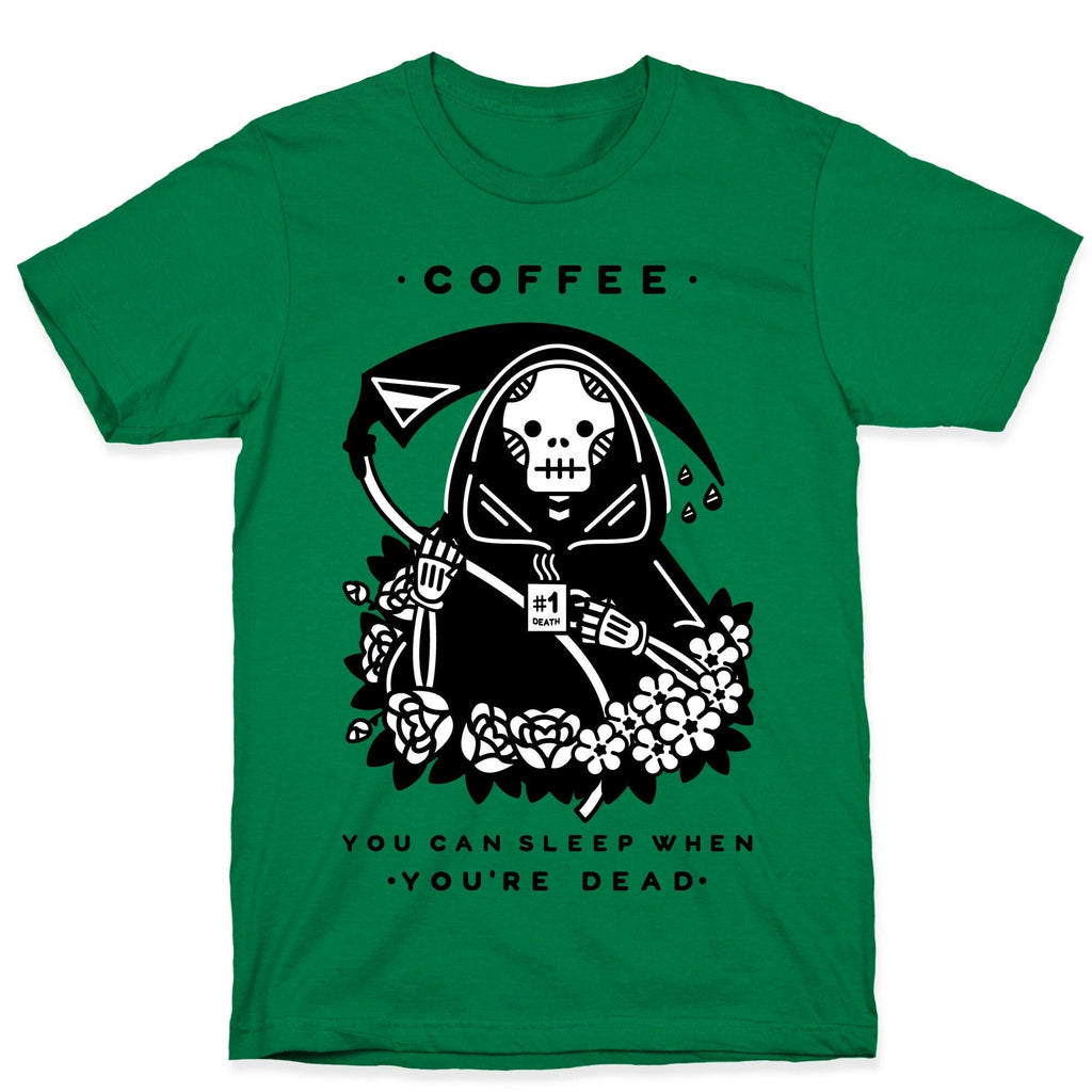 Coffee You Can Sleep When You're Dead T-Shirt Style001 Hoodie, Sweatshirt | PureTeeCo.com (Image 4)