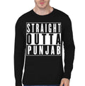 Straight Outta Punjab Black Full Sleeve T-Shirt Hoodie, Sweatshirt | PureTeeCo.com