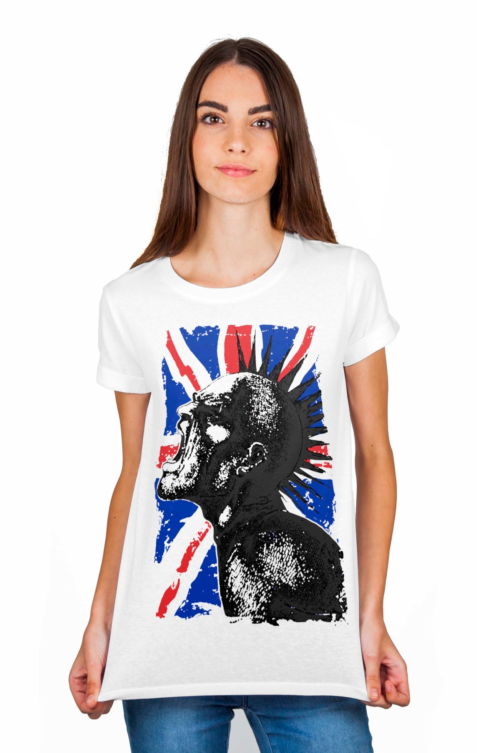 Punk White T-Shirt Hoodie, Sweatshirt | PureTeeCo.com