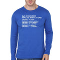 Qa Engineer Walks Into A Bar Royal Blue Full Sleeve T-Shirt Hoodie, Sweatshirt | PureTeeCo.com