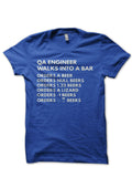 Qa Engineer  Walks  Into A Bar Royal Blue Half Sleeve T-Shirt Hoodie, Sweatshirt | PureTeeCo.com