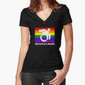 Adventure Awaits LGBT Wheelchair Superhero Fitted V-Neck T-Shirt Hoodie, Sweatshirt | PureTeeCo.com
