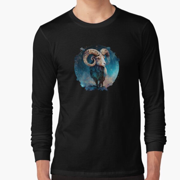 Aries Unique Zodiac-Inspired Celestial Warrior Long Sleeve T-Shirt Hoodie, Sweatshirt | PureTeeCo.com