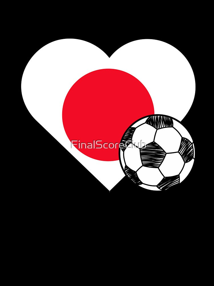 Japan Soccer Heart Design by FinalScoreClub