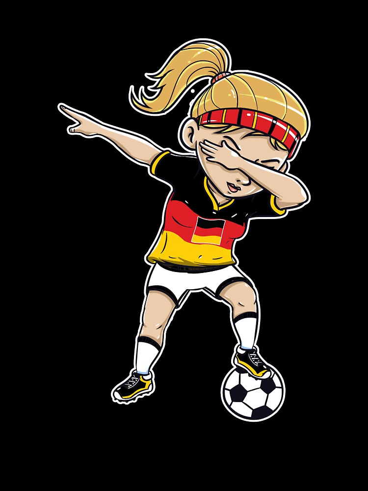 Dabbing Soccer Player Funny Germany Fan graphic girl by Pummli