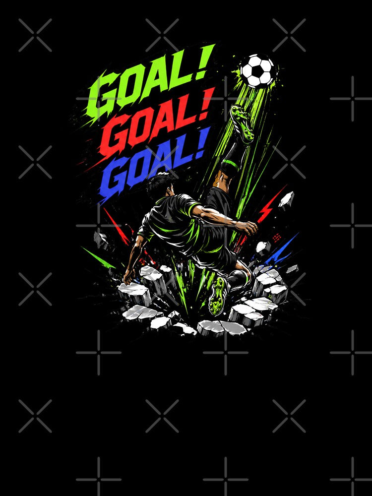 Soccer Power Kick Goal Explosion Graphic T-Shirt by Aimetoi