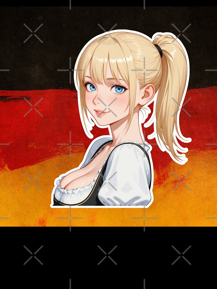 German Dirndl Waifu Germany Football World Cup by Shirt-Otakus