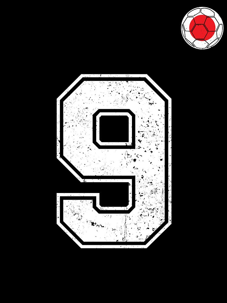 Japan Soccer Number 9 Vintage Sports Fan by LiviuGligoros