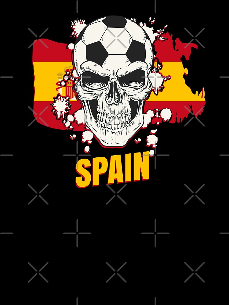 Spain Soccer Player Goalie Spanish Flag Skull by anziehend