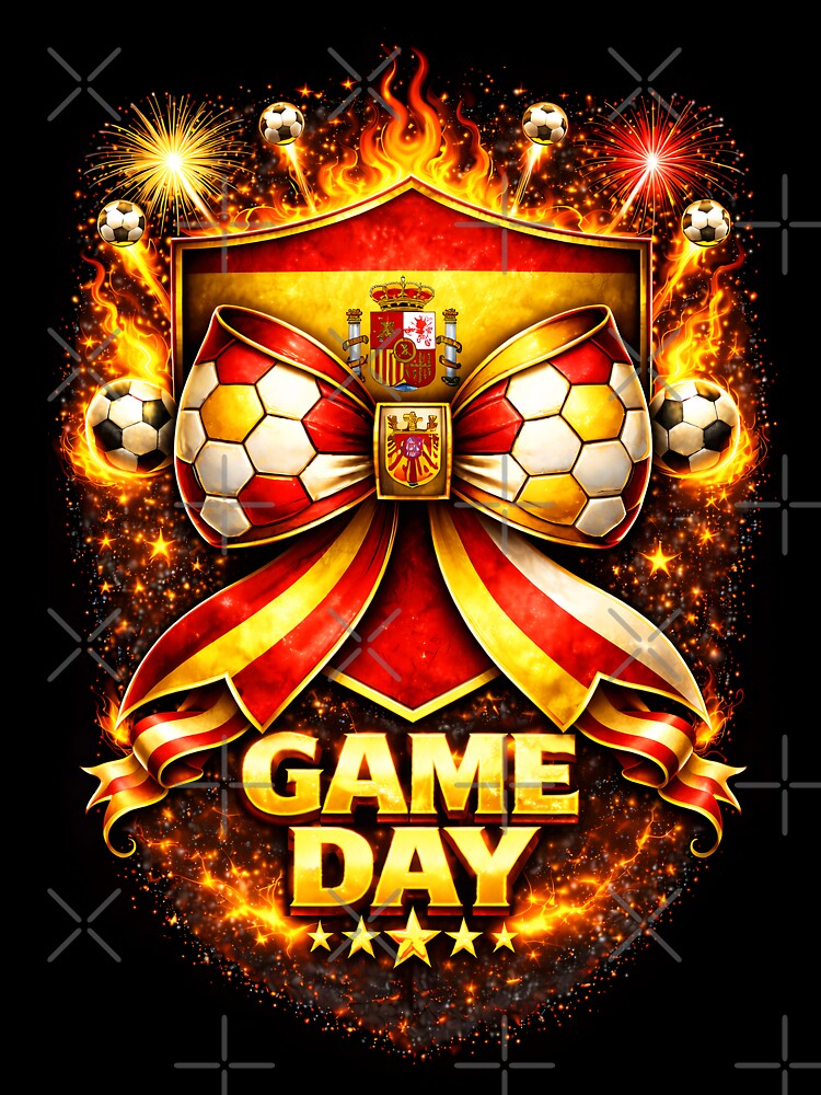 Spain Soccer Bow Game Day Art – Soccer Pride Celebration by MuniraWearify
