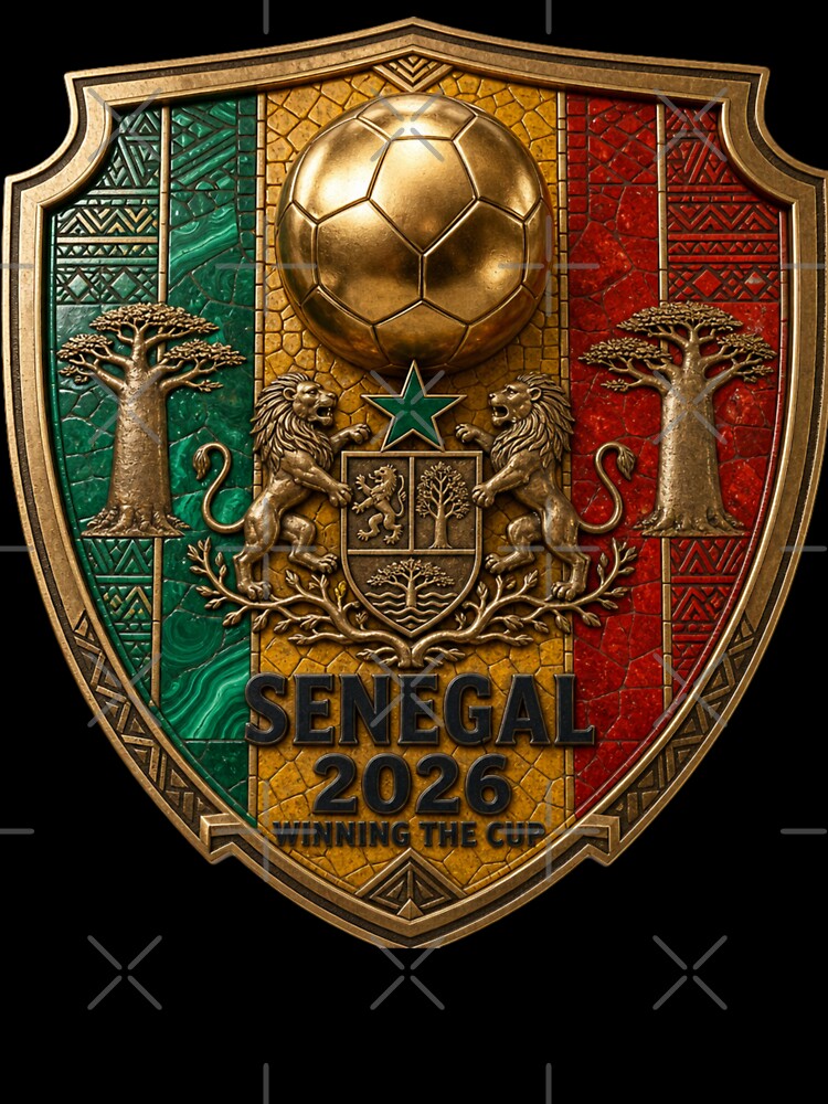 Senegal Soccer Fan Art | Luxury Crest | 2026 Soccer Tournament by BrickByDream