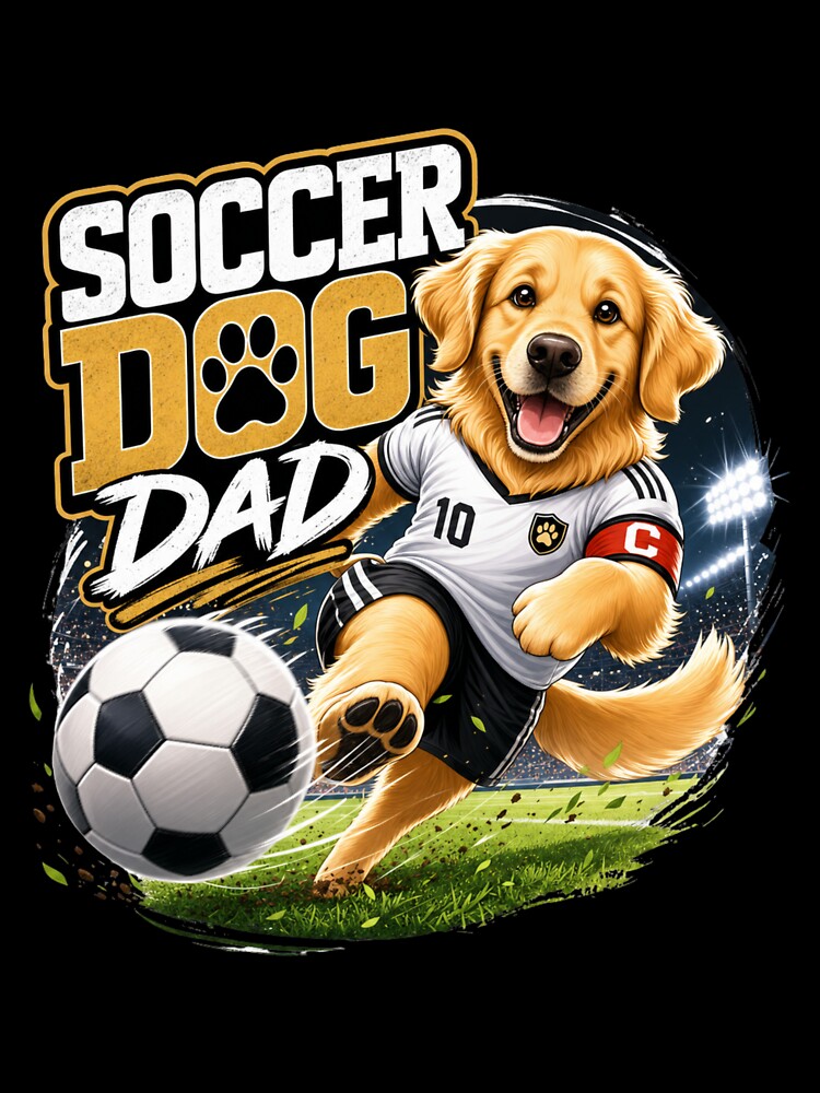 Soccer Player Golden Retriever Dog Dad Kawaii World Cup 2026 by Ashley critters