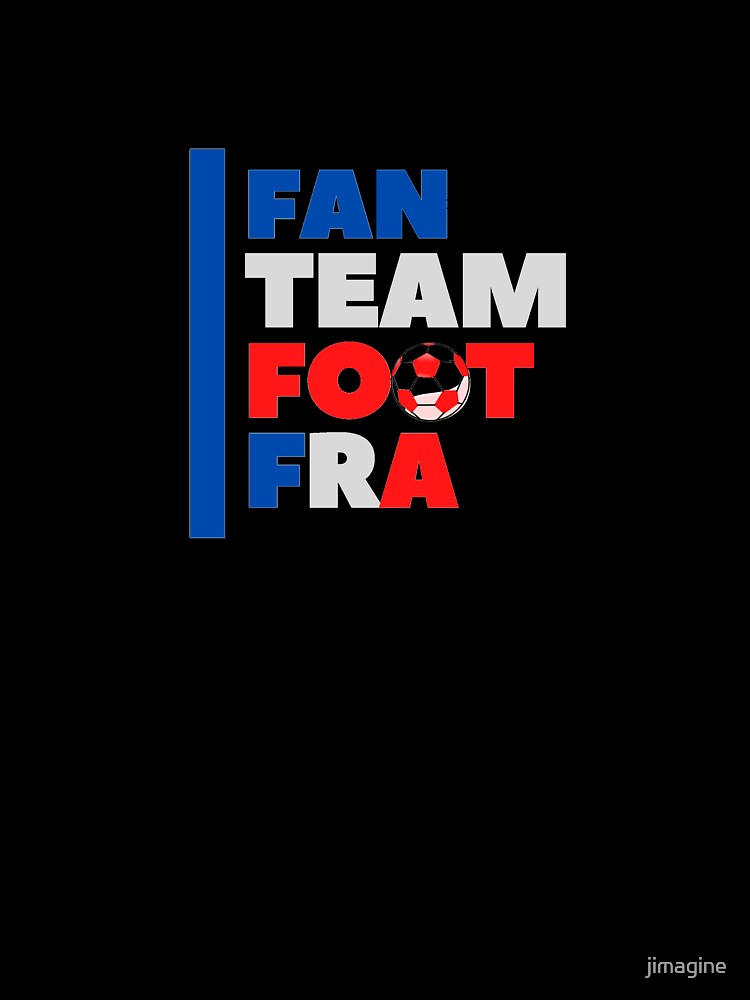 Football T-shirt, Fan Team Foot FRA football supporter blue white red by jimagine