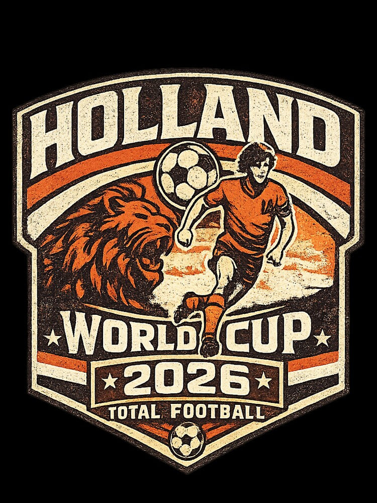 Holland World Cup 2026 Total Football Retro Vintage T-Shirt by ArthUpscale