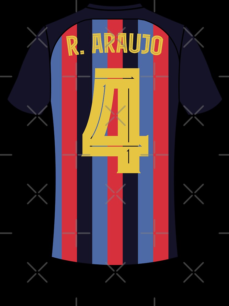 Ronald Araujo Barcelona football jersey number 4 by Justtrendytees