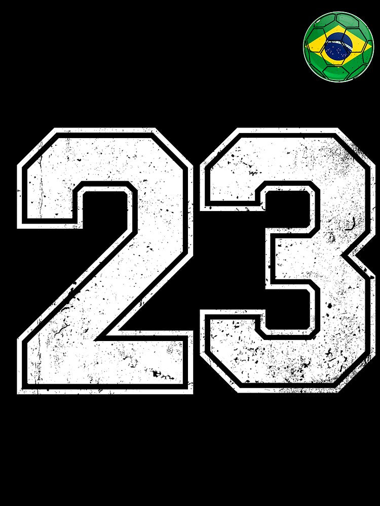 Number 23 Brazil Futbol Football Brazilian soccer Flag Jersey by RoyesButler