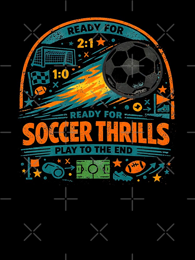 Soccer Thrills Retro Football Art by SplashTastic