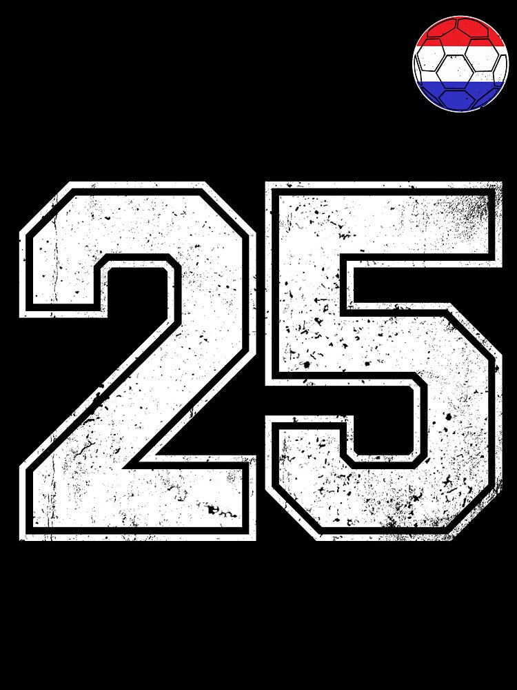 Netherlands Soccer Number 25 Vintage Sports Fan by LiviuGligoros