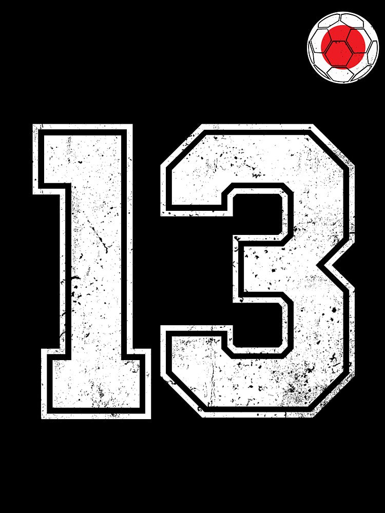 Japan Soccer Number 13 Vintage Sports Fan by LiviuGligoros