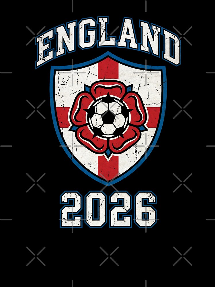 England Football 2026 Vintage Soccer Crest | Retro English Soccer by Imaginationbeyond