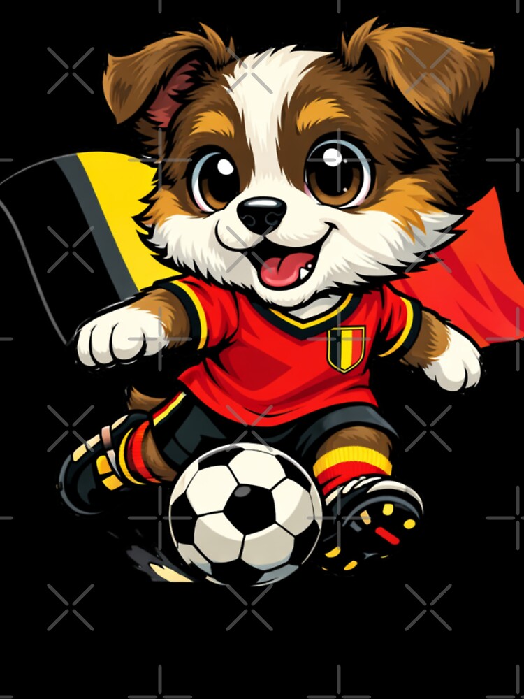 Belgium Puppy Soccer Player Dog Football Fan by Tsugraf Designs