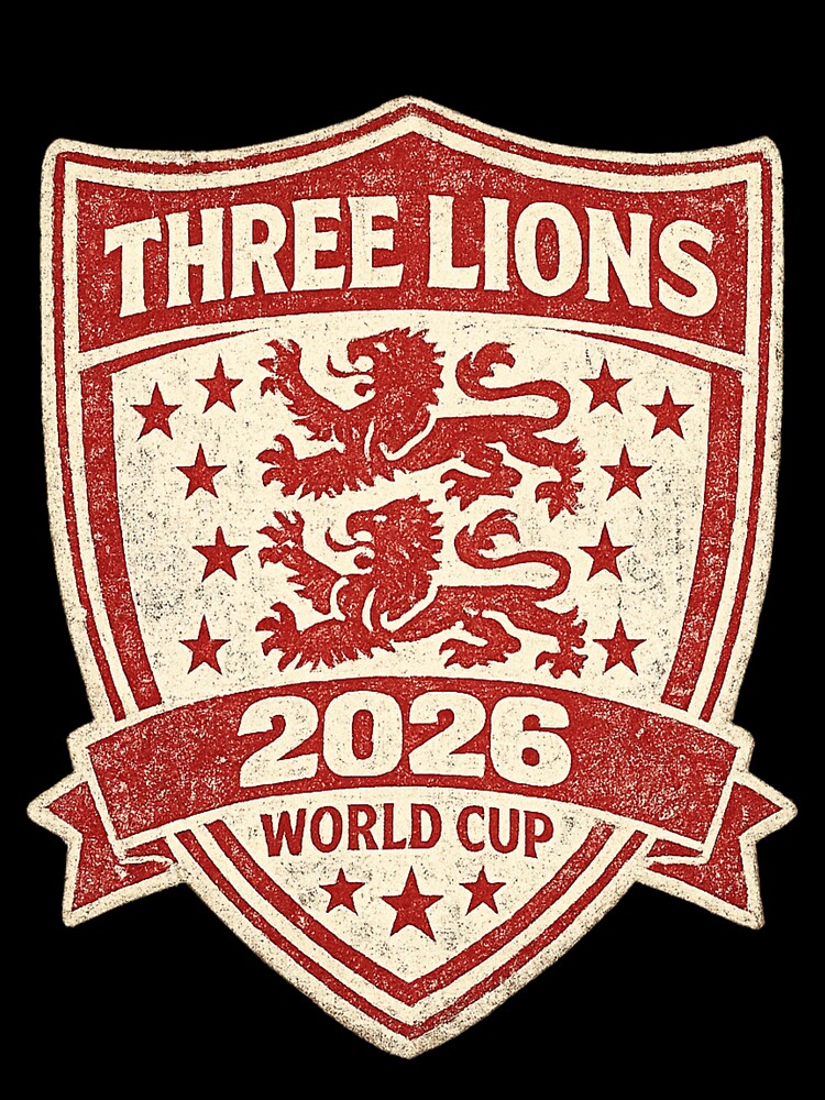 Three Lions England World Cup 2026 | Vintage Shield Football by ArthUpscale