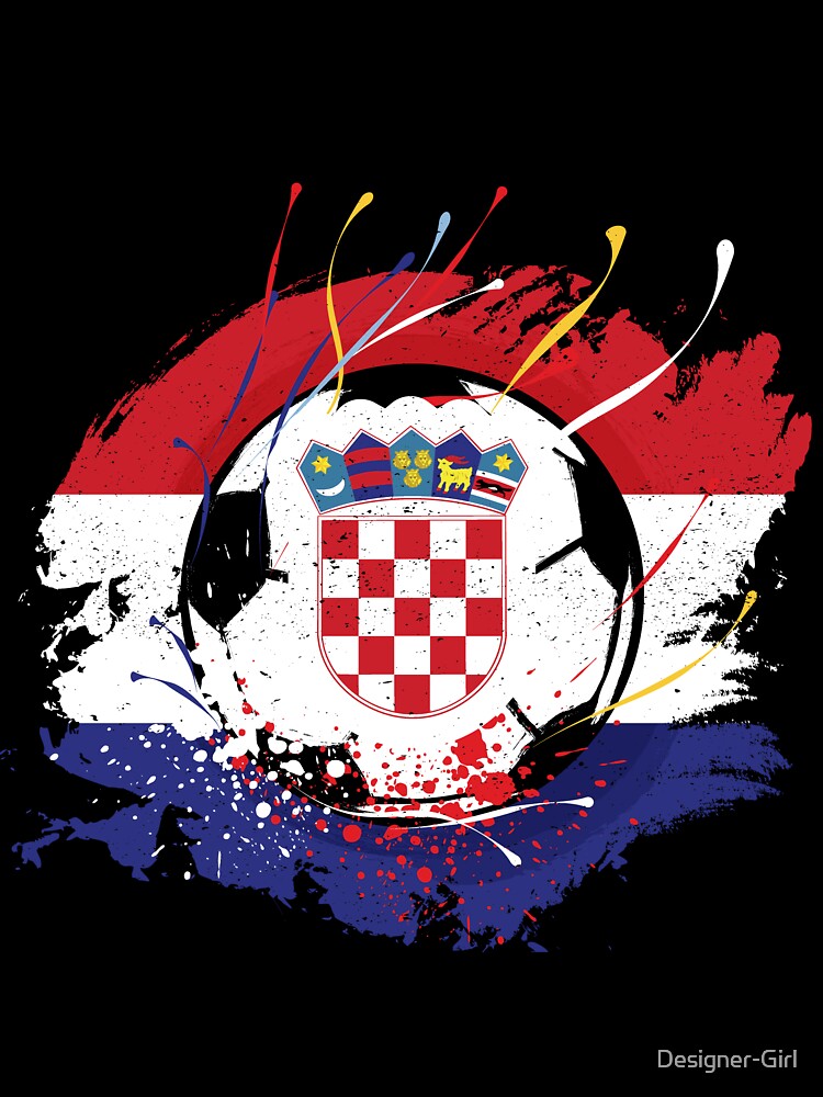 Croatia Football Croatian Flag Grunge Soccer fan by Designer-Girl