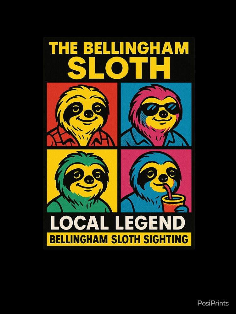 The Bellingham Sloth: Local Legend by PosiPrints